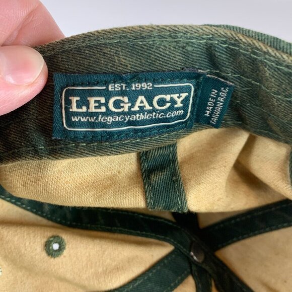 Harvard Crimson NCAA Green Legacy Relaxed Fit Strapback Adjustable Hat - Picture 5 of 5